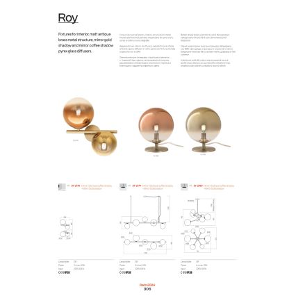 Redo 01-2779 - Candelabro suspenso ROY 5xG9/10W/230V