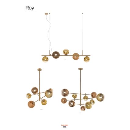 Redo 01-2780 - Candelabro suspenso ROY 6xG9/10W/230V