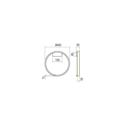 Redo 01-2817 - Iluminação de parede LED com regulação FEBE LED/24W/230V dourada