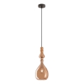 Redo 01-2939 - Lustre suspenso AMBIX em cabo 1xE27/42W/230V Ø 18 cm castanho