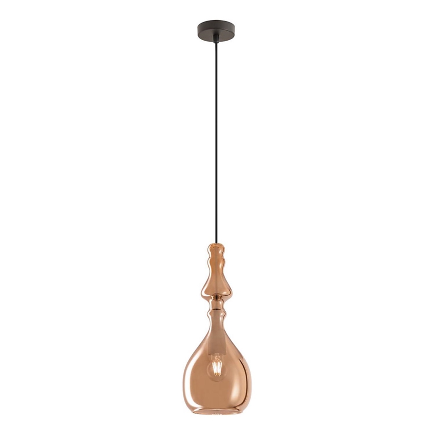 Redo 01-2939 - Lustre suspenso AMBIX em cabo 1xE27/42W/230V Ø 18 cm castanho