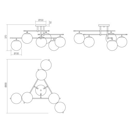 Redo 01-2948 - Iluminação de teto ESSENTIAL 6xE14/28W/230V