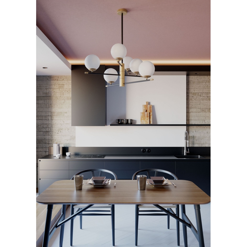 Redo 01-2950 - Candelabro suspenso ESSENTIAL 6xE14/28W/230V