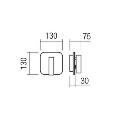 Redo 01-2978 - Aplique de parede LED QUDA LED/6W/230V + LED/3W 3000K CRI 90, cromo mate