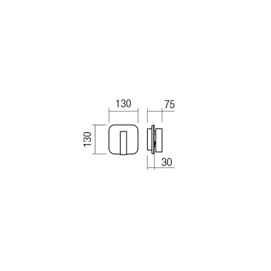 Redo 01-2978 - Aplique de parede LED QUDA LED/6W/230V + LED/3W 3000K CRI 90, cromo mate