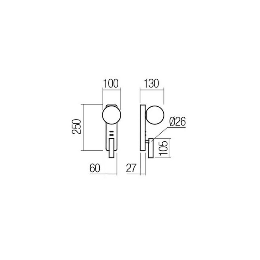 Redo 01-2992 - Aplique de parede LED OASIS LED/3W/230V + 1xG9/10W USB IRC 90 bronze