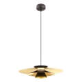 Redo 01-3001 - Lustre LED suspenso por cabo FARGO LED/16,5W/230V CRI 90 Ø 50 cm preto/dourado