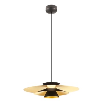 Redo 01-3001 - Lustre LED suspenso por cabo FARGO LED/16,5W/230V CRI 90 Ø 50 cm preto/dourado