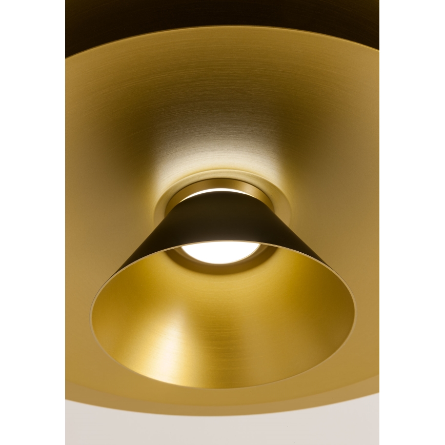 Redo 01-3001 - Lustre LED suspenso por cabo FARGO LED/16,5W/230V CRI 90 Ø 50 cm preto/dourado