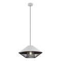 Redo 01-3004 - Lustre suspenso em cabo GRILL 1xE27/42W/230V Ø 39,6 cm preto/branco
