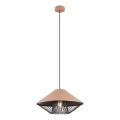 Redo 01-3005 - Lustre suspenso por cabo GRILL 1xE27/42W/230V Ø 39,6 cm preto/castanho