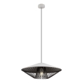 Redo 01-3008 - Candeeiro suspenso com cabo GRILL 1xE27/42W/230V Ø 49,5 cm preto/branco