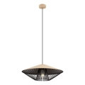 Redo 01-3011 - Lustre suspenso por cabo GRILL 1xE27/42W/230V diâmetro 49,5 cm preto/bege