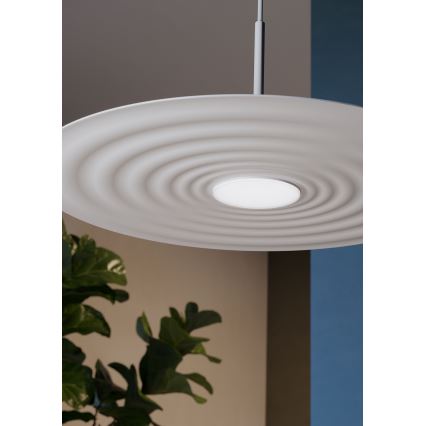 Redo 01-3044 - Lustre suspenso por cabo LAKE LED/13W/230V IRC 90 Ø 50 cm branco