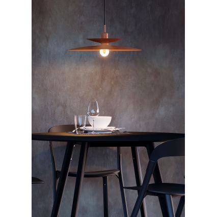 Redo 01-3049 - Lustre suspenso com cabo GUNNAR 1xE27/42W/230V Ø 50 cm laranja