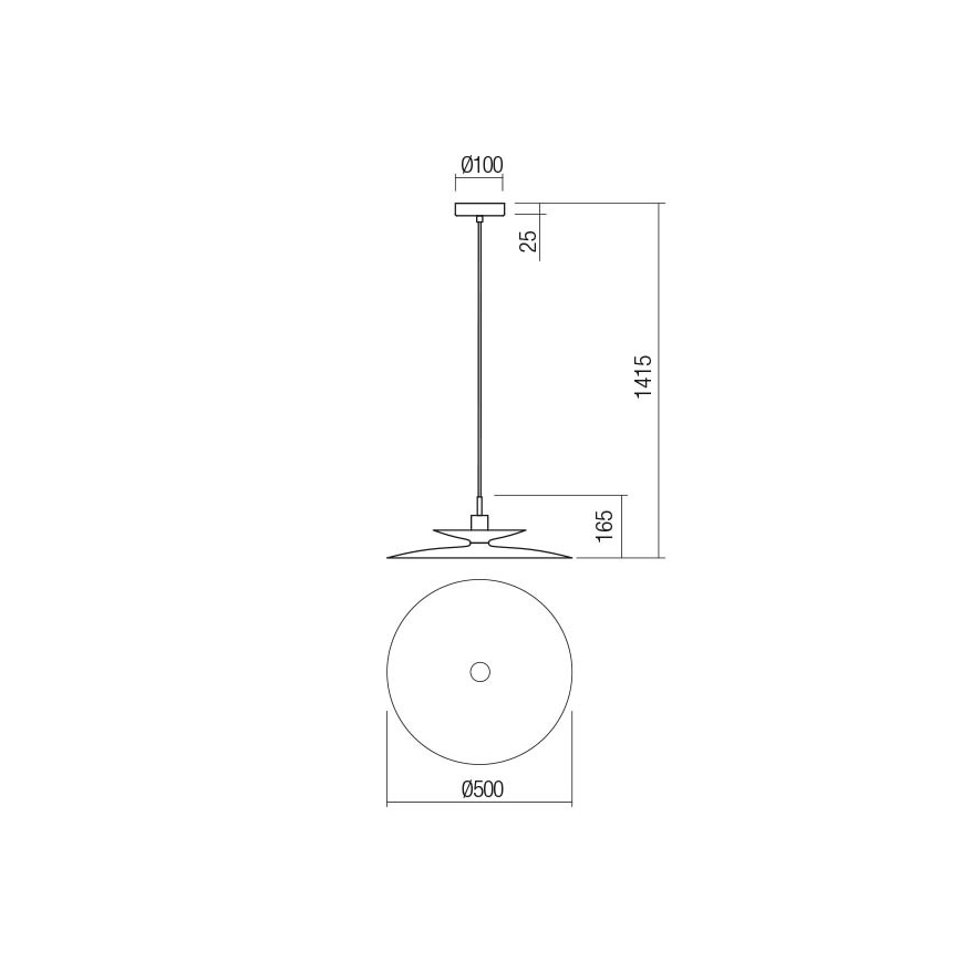 Redo 01-3050 - Lustre suspenso em cabo GUNNAR, 1xE27/42W/230V, Ø 50 cm, verde