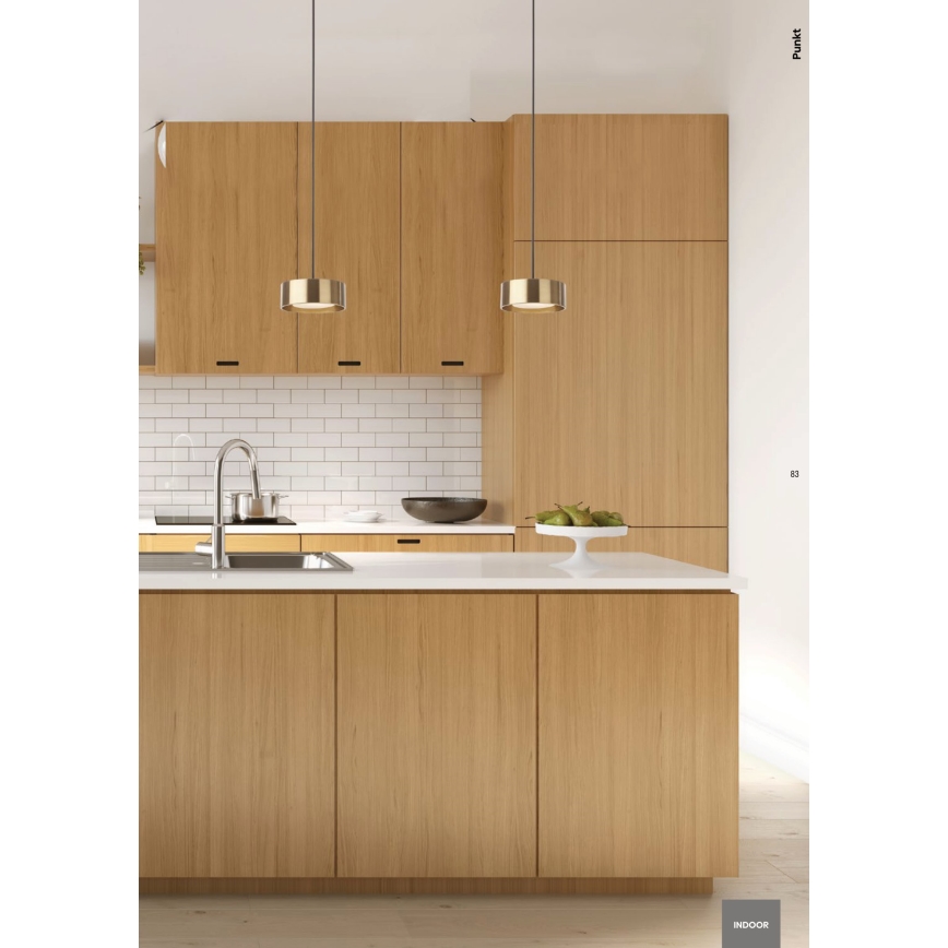 Redo 01-3099 - Candeeiro suspenso LED PUNKT LED/6W/230V diâmetro 15 cm branco