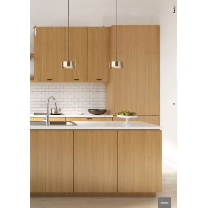 Redo 01-3101 - Candeeiro suspenso LED PUNKT LED/6W/230V diâmetro 15 cm preto