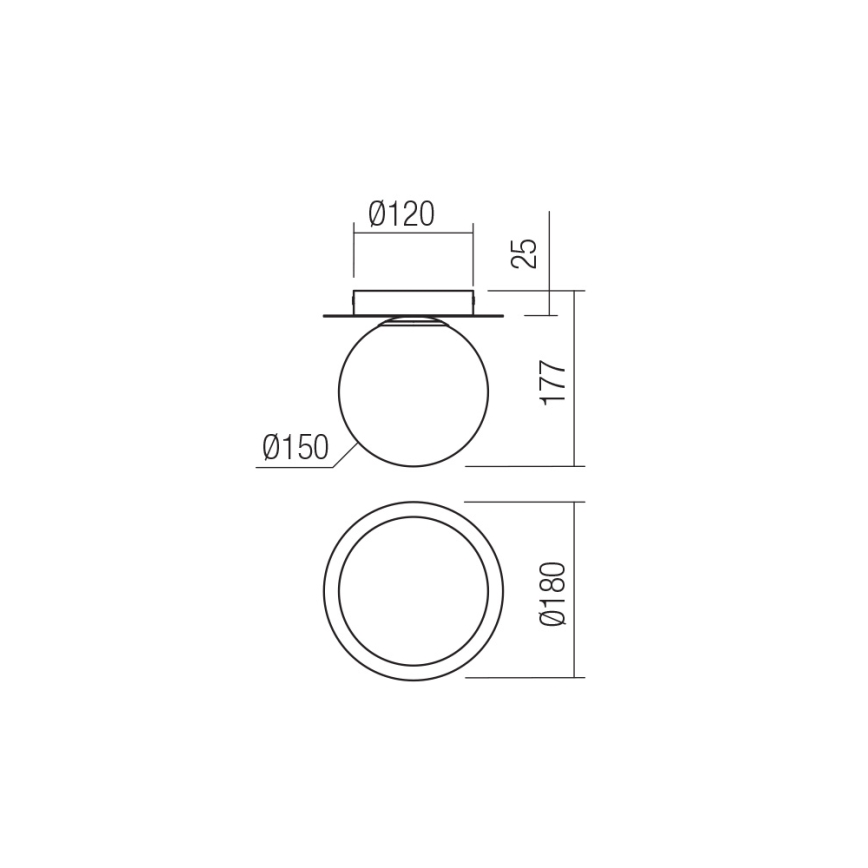 Redo 01-3128 - Iluminação de teto HAIKU 1xE14/28W/230V latão