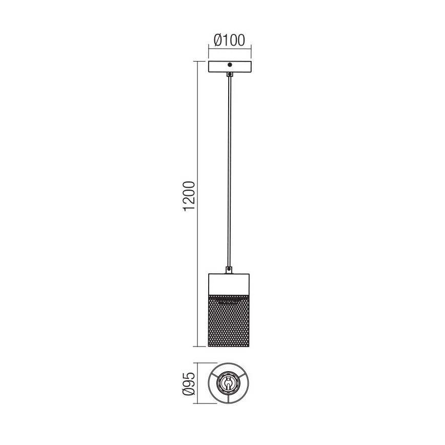 Redo 01-3141 - Candelabro suspenso STEM 1xE27/42W/230V