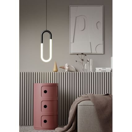 Redo 01-3184 - Candelabro suspenso LED com regulação LATIUM LED/9W/230V preto