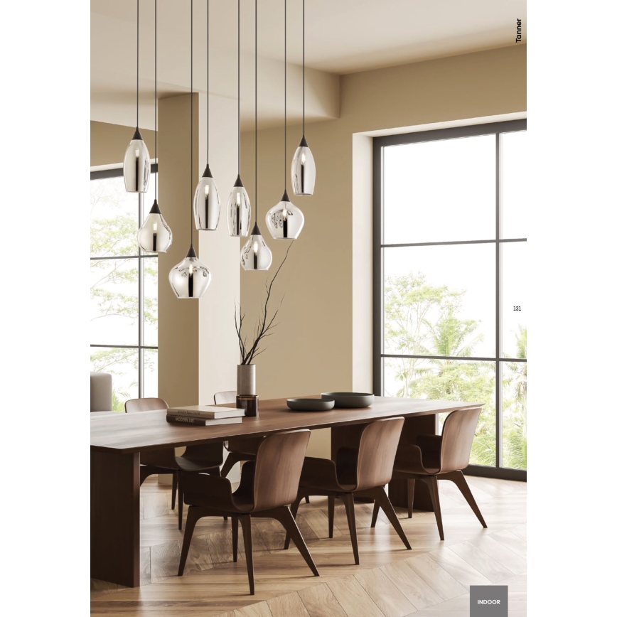 Redo 01-3194 - Candeeiro suspenso TANNER 6xE14/28W/230V diâmetro 47,2 cm