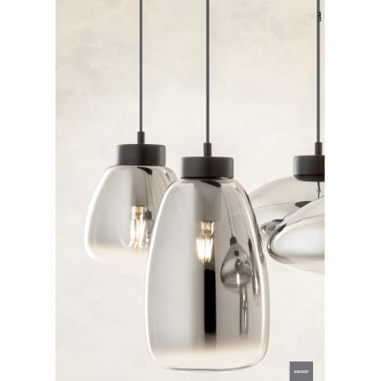 Redo 01-3197 - Candeeiro suspenso LUKE 3xE27/42W/230V diâmetro 46 cm preto