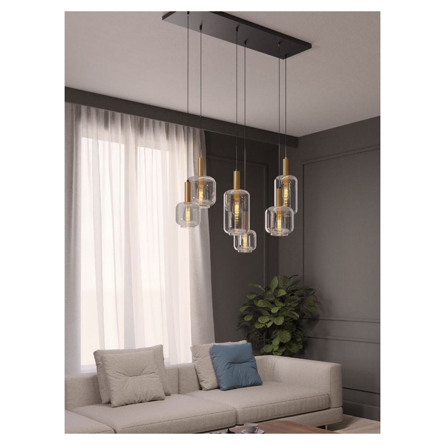 Redo 01-3215 - Candelabro suspenso BRINA 6xE27/23W/230V