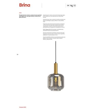Redo 01-3215 - Candelabro suspenso BRINA 6xE27/23W/230V