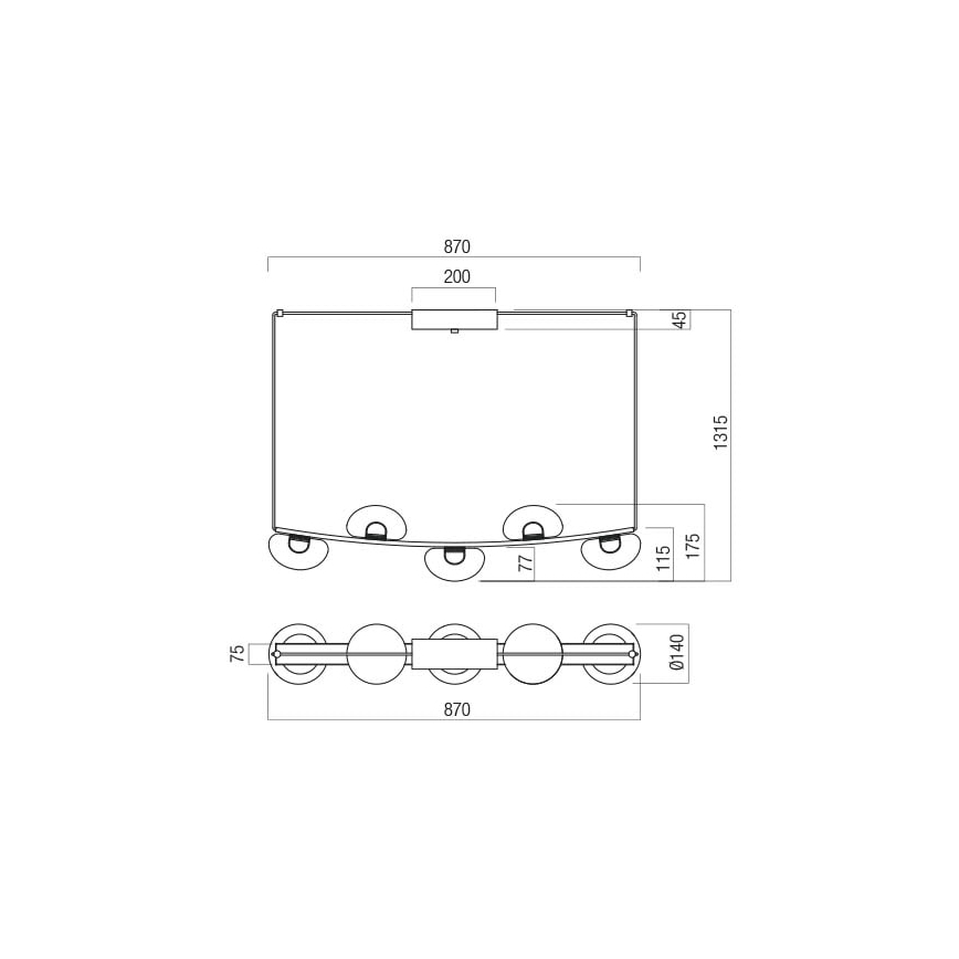 Redo 01-3244 - Candelabro suspenso LED com regulação SINCLAIR LED/35W/230V CRI 93 IP21 preto