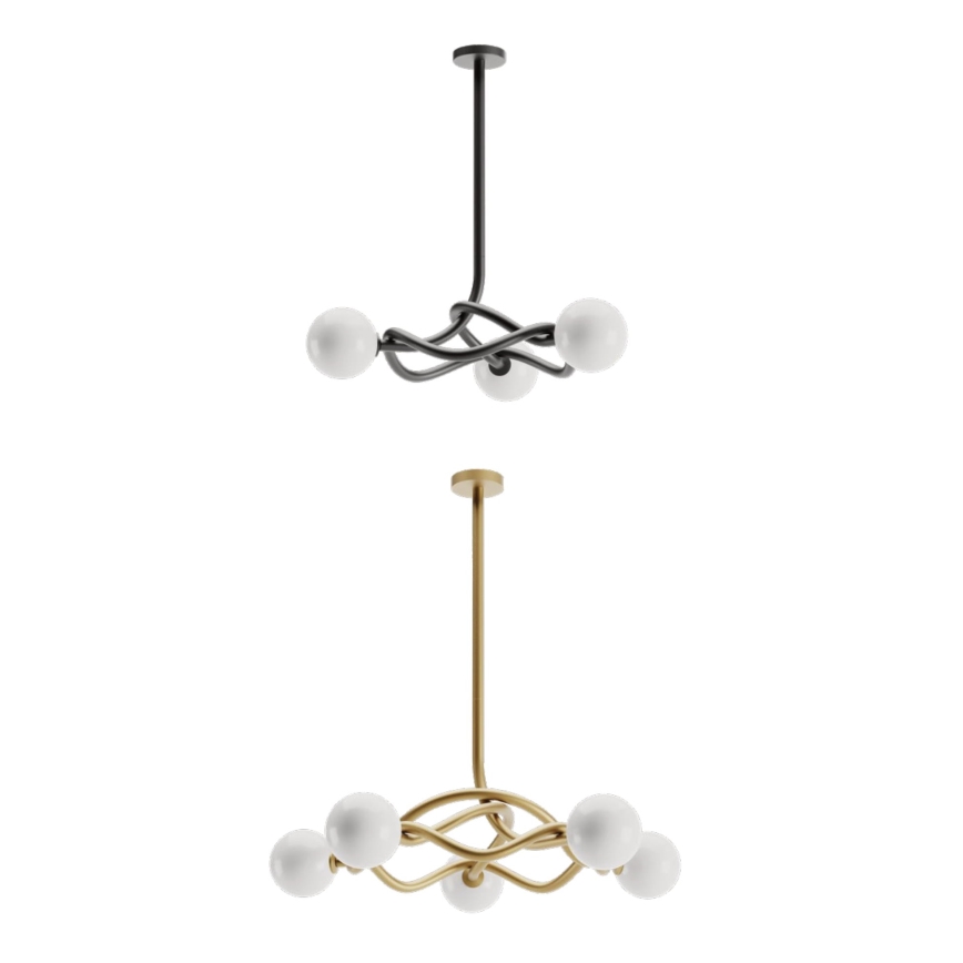 Redo 01-3257 - Lustre com haste CONFUSIO 3xE14/28W/230V Ø 76 cm preto