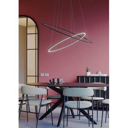 Redo 01-3299 - Lustre LED LEO dimerizável suspenso por cabo LED/67W/230V 3000/4000K CRI 90 60x130 cm preto