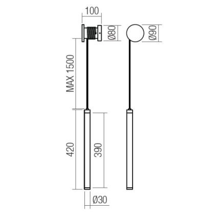 Redo 01-3301 - Aplique de parede LED dimerizável SWING, 9W, 230V, 3000/4000K, CRI 90, branco
