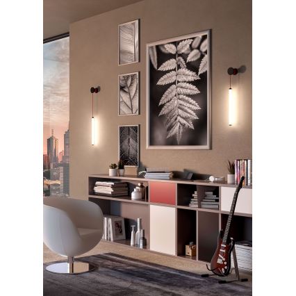 Redo 01-3304 - Arandela de parede LED regulável SWING LED/16W/230V 3000/4000K IRC 90 preto