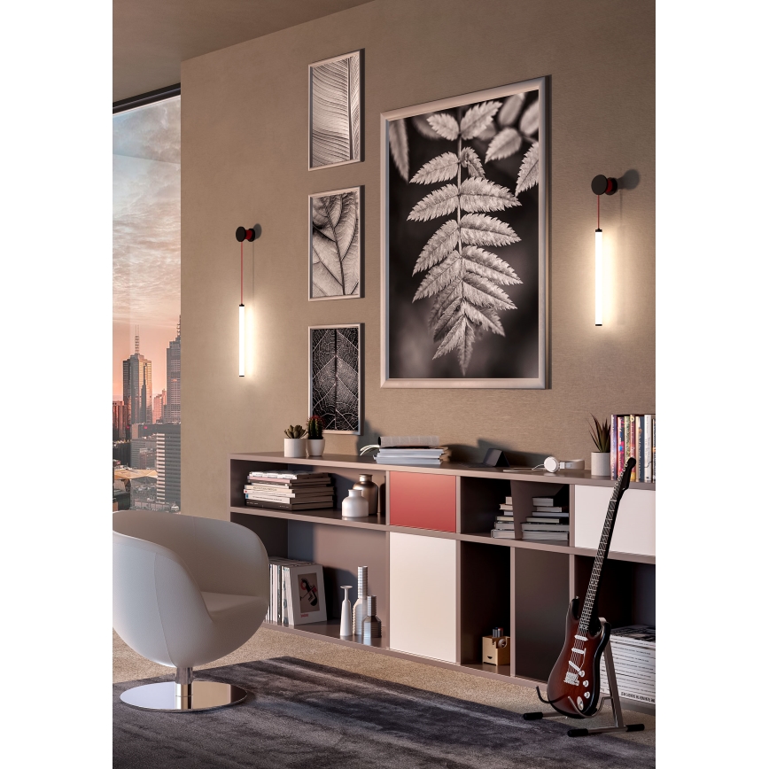 Redo 01-3304 - Arandela de parede LED regulável SWING LED/16W/230V 3000/4000K IRC 90 preto