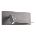 Redo 01-3316 - Foco de parede LED BROOK LED/8W/230V + LED/3W USB CRI 90 preto direita