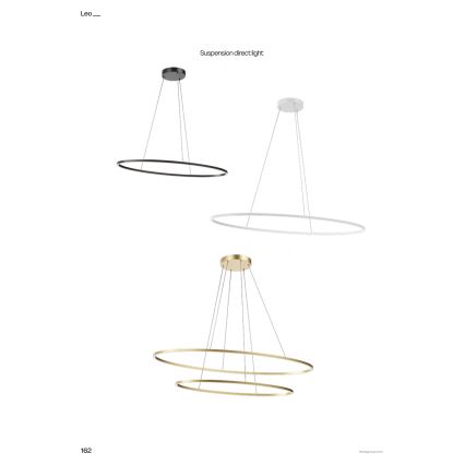 Redo 01-3339 - Lustre pendente LED dimerizável LEO LED/48W/230V 3000/4000K IRC 90 40x95 cm preto