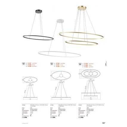 Redo 01-3340 - Lustre pendente LED regulável suspenso por cabo LEO LED/67W/230V 3000/4000K IRC 90 60x130 cm branco