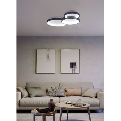 Redo 01-3375 - Luminária de teto LED dimmerizável COMBI LED/72W/230V 3000/4000/6000K CRI98 preta