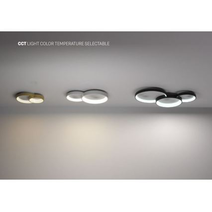 Redo 01-3375 - Luminária de teto LED dimmerizável COMBI LED/72W/230V 3000/4000/6000K CRI98 preta