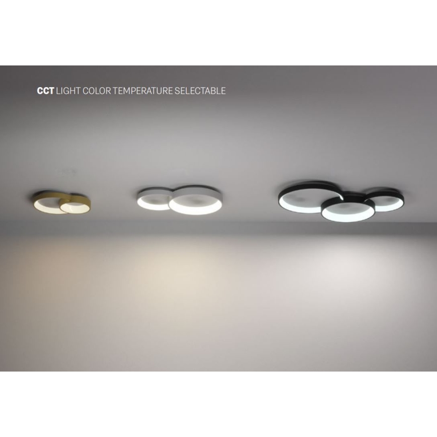 Redo 01-3375 - Luminária de teto LED dimmerizável COMBI LED/72W/230V 3000/4000/6000K CRI98 preta