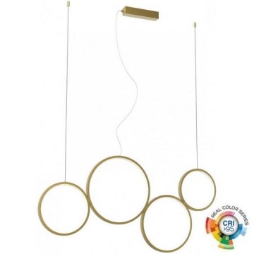 Redo 01-3383 - Candelabro suspenso LED com regulação ATHENA LED/40W/230V 3000/4000/6000K CRI98 dourada