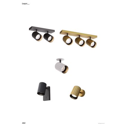 Redo 01-3403 - Spot DELPHI 2xGU10/7W/230V preto