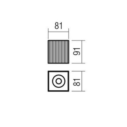 Redo 01-3407 - Spot embutido DELPHI 1xGU10/7W/230V 8,1x8,1 cm branco