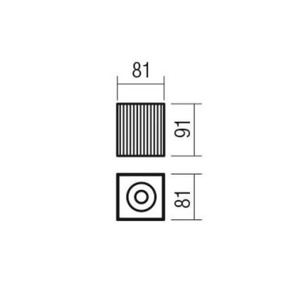 Redo 01-3408 - Spot orientável DELPHI 1xGU10/7W/230V 8,1x8,1 cm dourado