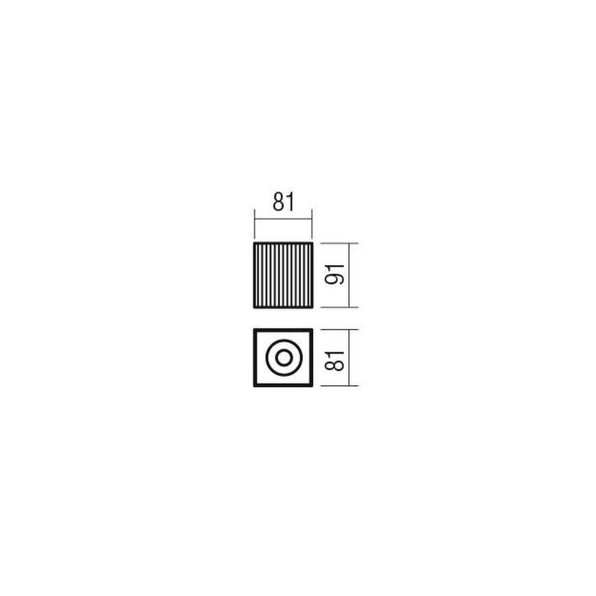 Redo 01-3409 - Spot DELPHI 1xGU10/7W/230V 8,1x8,1 cm preto
