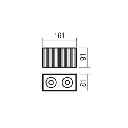 Redo 01-3410 - Spot DELPHI 2x GU10/7W/230V 16,1x8,1 cm branco