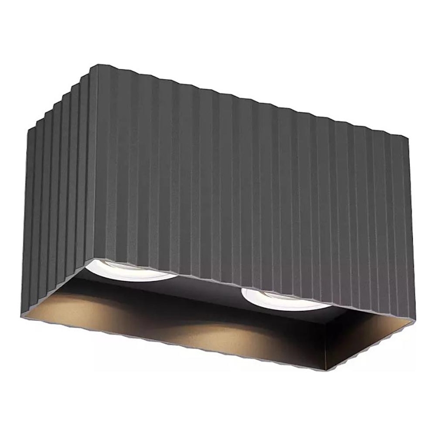 Redo 01-3412 - Spot DELPHI 2xGU10/7W/230V 16,1x8,1 cm preto
