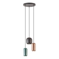 Redo 01-3480 - Candeeiro suspenso BOOM 3xGU10/10W/230V diâmetro 33 cm preto/verde/castanho