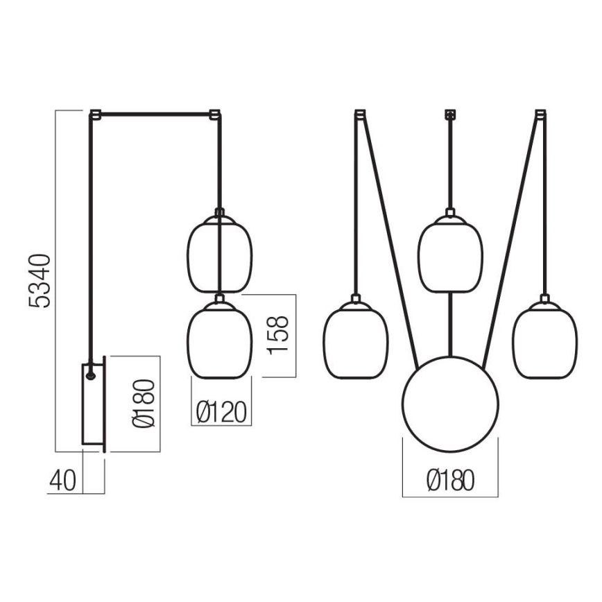 Redo 01-3485 - Candeeiro de parede LED dimerizável KHADI 3xLED/5,5W/230V CRI 90 Ø 12 cm preto/fumado